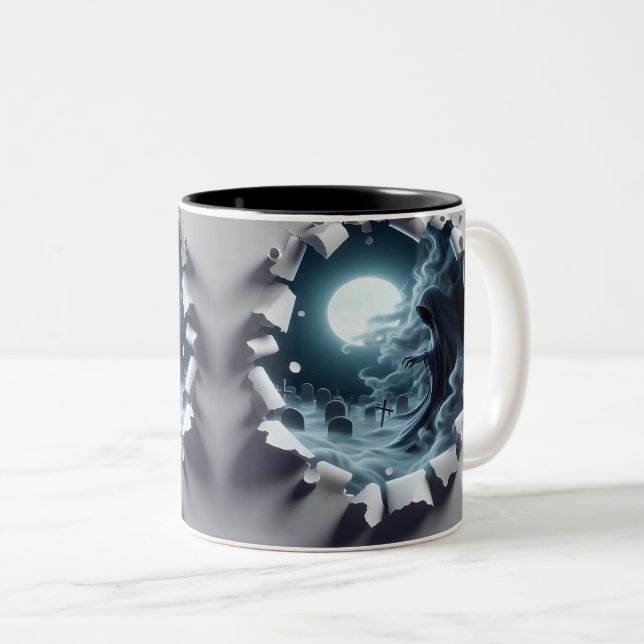 3D Eerie Zweifarbige Tasse (VorderseiteRechts)