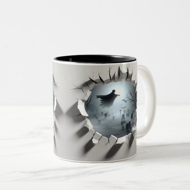 3D Eerie Zweifarbige Tasse (VorderseiteRechts)