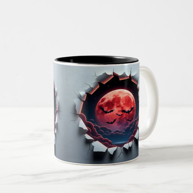 3D Eerie Zweifarbige Tasse (VorderseiteRechts)