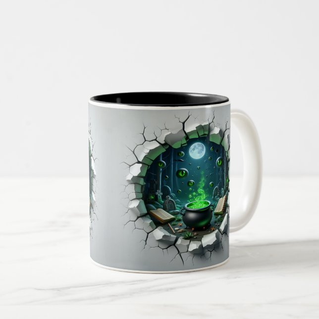 3D Eerie Zweifarbige Tasse (VorderseiteRechts)