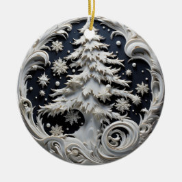 3D Effect Christmas Tree Ornament | Custom Name
