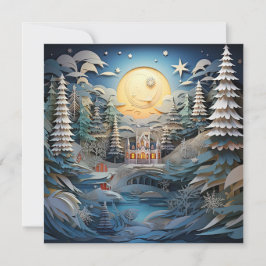 3D-Effekt Abstrakter Weihnachtsgeschmack Mitteilungskarte