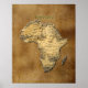 3D-Effekt-Karte von AFRICA auf Imitate Pergament B Poster (Vorne)