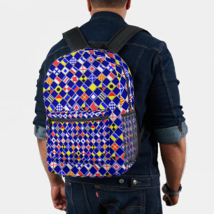 3D-Effekt Sichtbare Fliesen für Wasserzeichen Moti Bedruckter Rucksack