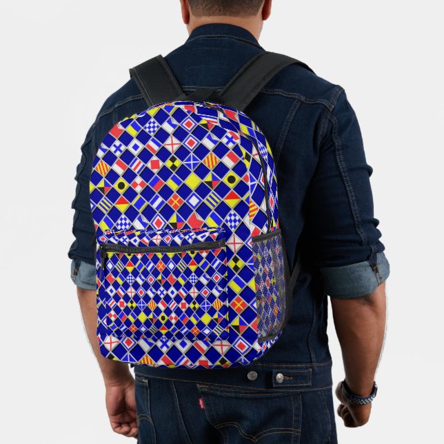 3D-Effekt Sichtbare Fliesen für Wasserzeichen Moti Bedruckter Rucksack (Insitu (Modell))