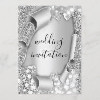 3D-Effekt zum Hochzeitstag Glam Gray Silver