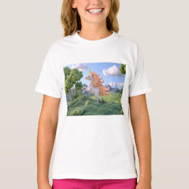 3D Einhorn im Berg T-Shirt