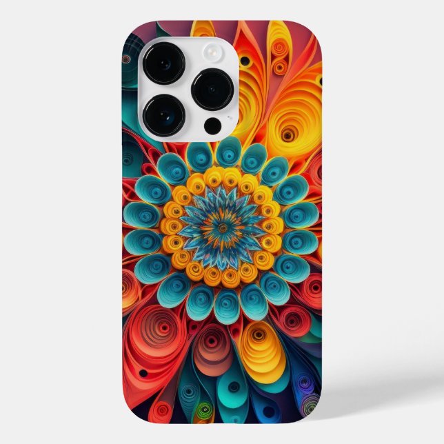 3D Einzelne Blume Case-Mate iPhone 14 Pro Hülle (Rückseite)