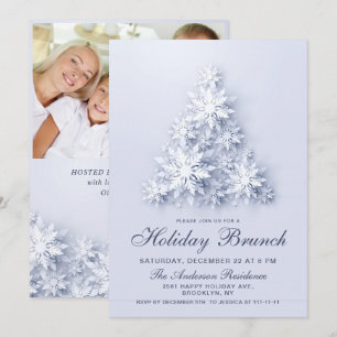 3D Elegante Snowflakes CHRISTMAS FERIENWOHNUNG BRU Einladung