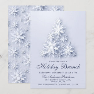 3D Elegante Snowflakes CHRISTMAS FERIENWOHNUNG BRU Einladung