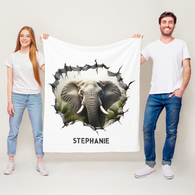 3D Elephant Wall Break - The Restaurant Fleecedecke (Beispiel)