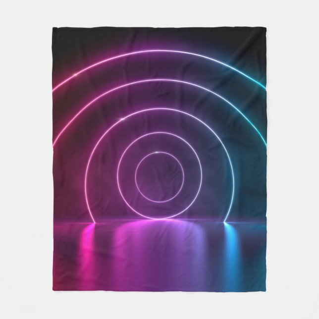 3d Entfärbung des ultravioletten Kreisportals glüh Fleecedecke (Vorderseite)