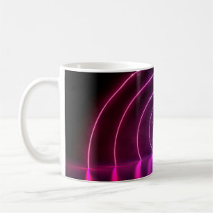 3d Entfärbung des ultravioletten Kreisportals glüh Kaffeetasse