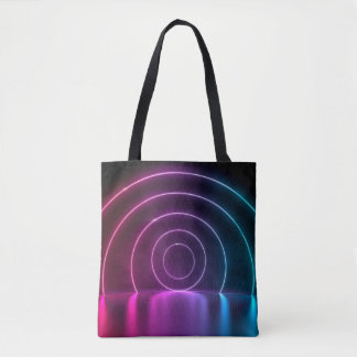 3d Entfärbung des ultravioletten Kreisportals glüh Tasche