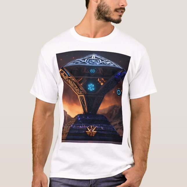 3D-Estilo Azteca-T - Shirt - Bold, Artistic & Uniq (Vorderseite)