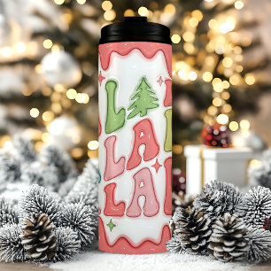 3D Fa La La Weihnachten Thermosbecher