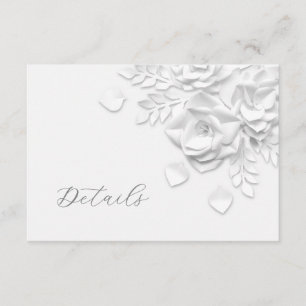 3D-falsche Rosen-Papier-Trauringe Hochzeitsdetails Begleitkarte