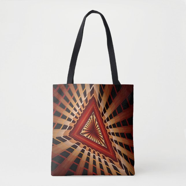 3D-Fantasie-Netzwerk Moderne fraktale Grafikdesign Tasche (Vorderseite)