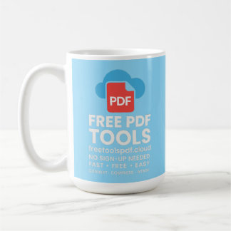 🔥 3D Fantasy-Logo – FreetoolsPDF.Cloud Kaffeetasse