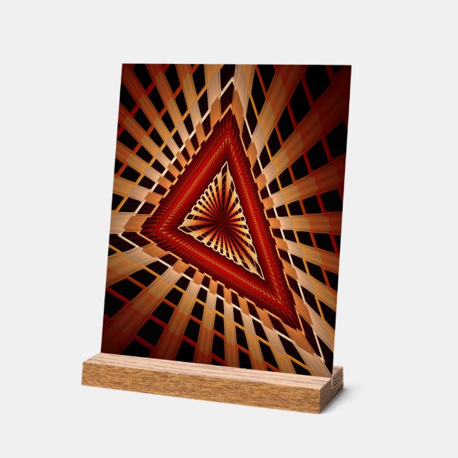 3D Fantasy Network Modern Fraktal Graphic Design Acrylschild (Winkel)