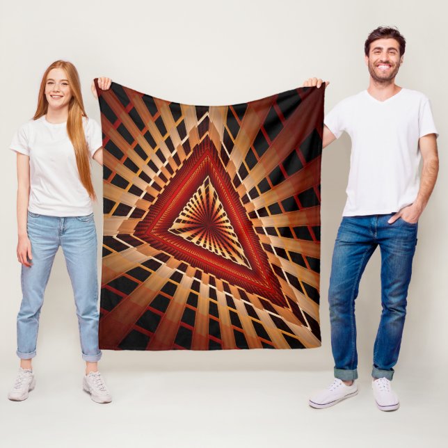 3D Fantasy Network Modern Fraktal Graphic Design Fleecedecke (Beispiel)
