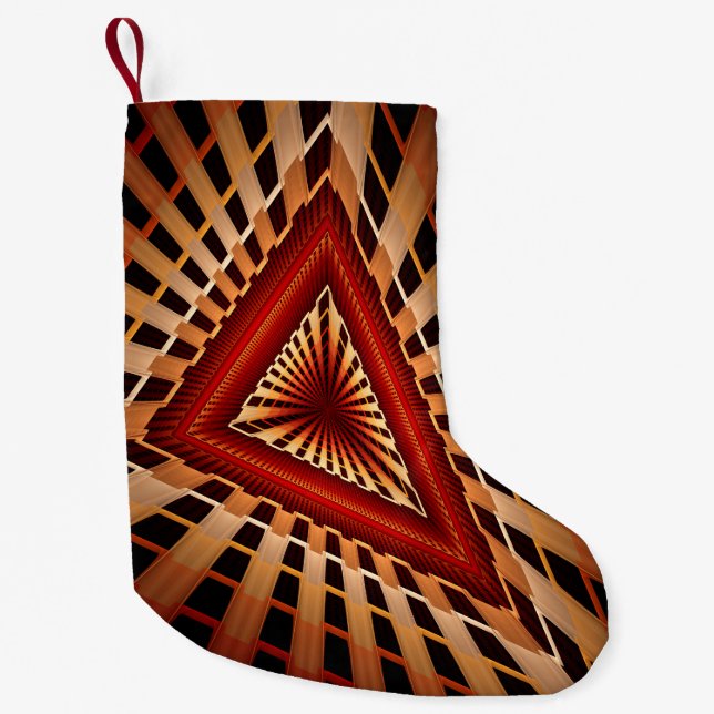 3D Fantasy Network Modern Fraktal Graphic Design Kleiner Weihnachtsstrumpf (Vorderseite)