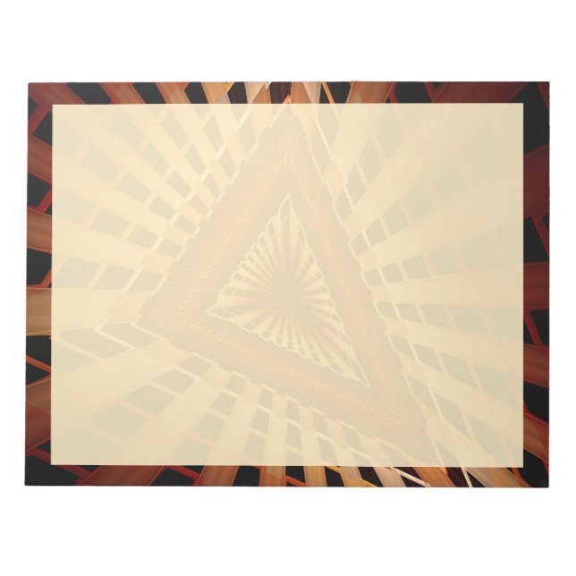 3D Fantasy Network Modern Fraktal Graphic Design Notizblock (Vorderseite)