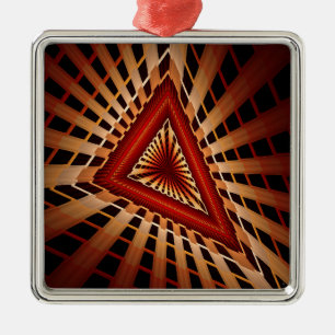 3D Fantasy Network Modern Fraktal Graphic Design Ornament Aus Metall