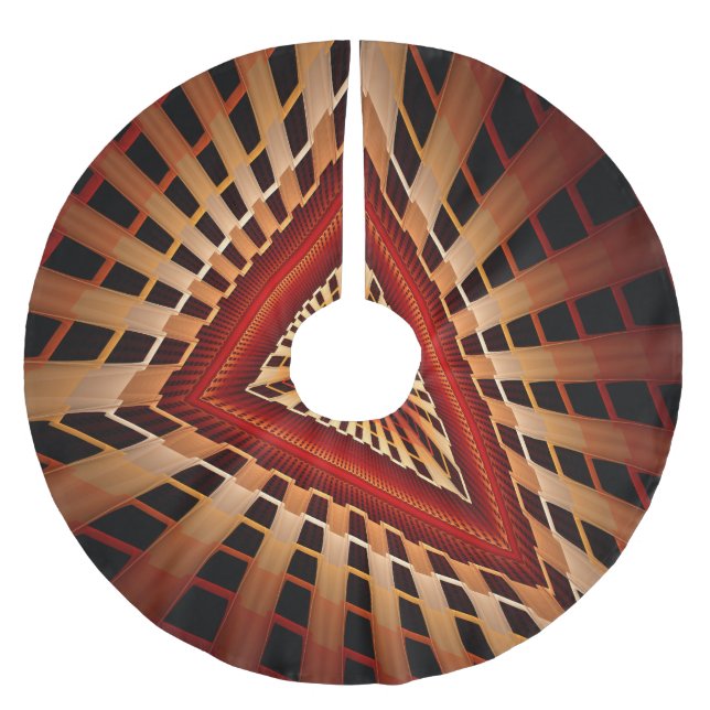 3D Fantasy Network Modern Fraktal Graphic Design Polyester Weihnachtsbaumdecke (Vorderseite)