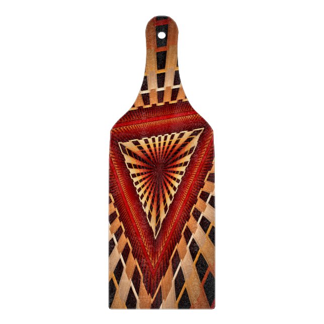 3D Fantasy Network Modern Fraktal Graphic Design Schneidebrett (Vorderseite)