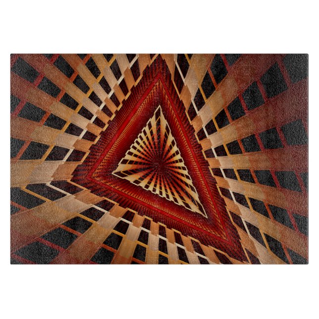 3D Fantasy Network Modern Fraktal Graphic Design Schneidebrett (Vorderseite)