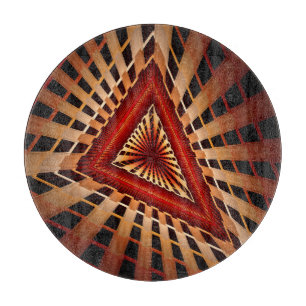 3D Fantasy Network Modern Fraktal Graphic Design Schneidebrett