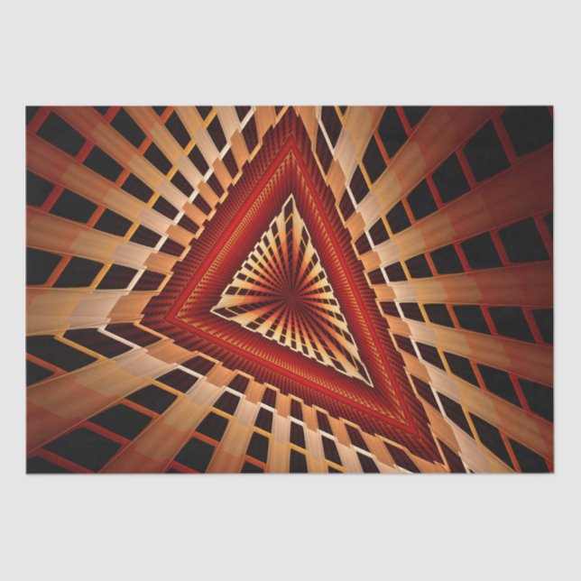 3D Fantasy Network Modern Fraktal Graphic Design Seidenpapier (Vorderseite)