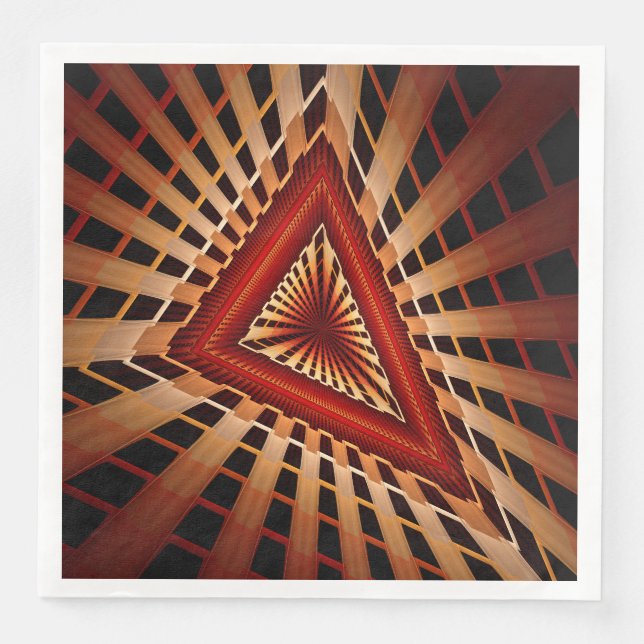 3D Fantasy Network Modern Fraktal Graphic Design Serviette (Vorderseite)