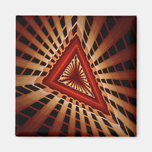 3D Fantasy-Netzwerk Moderne Fractal-Grafikdesign Magnet