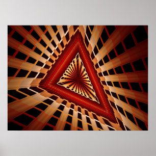 3D Fantasy-Netzwerk Moderne Fraktal-Grafikdesign Poster