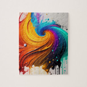 3D-Farben spiralgeometrische Abstrakte Farbschmelz