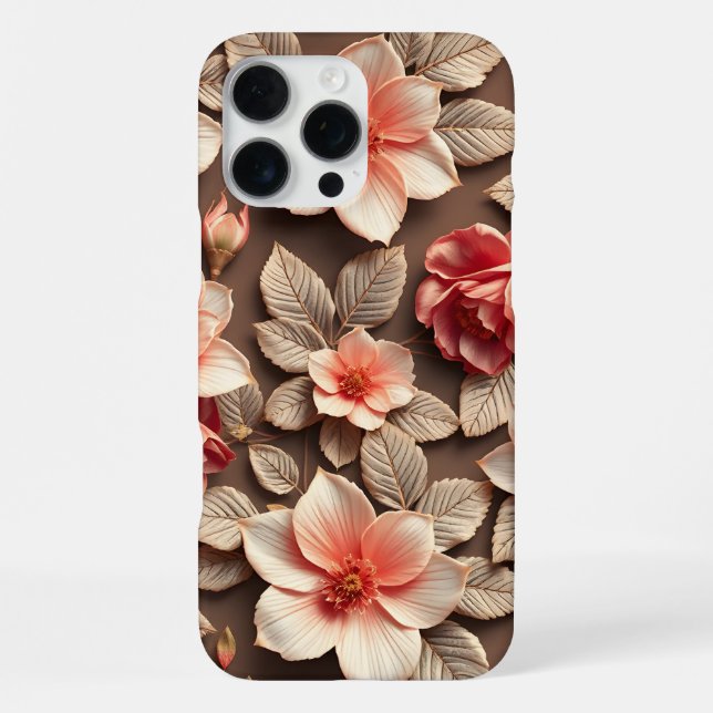 3D farbenfrohe Blume iPhone 16 Pro Max Hülle (Rückseite)