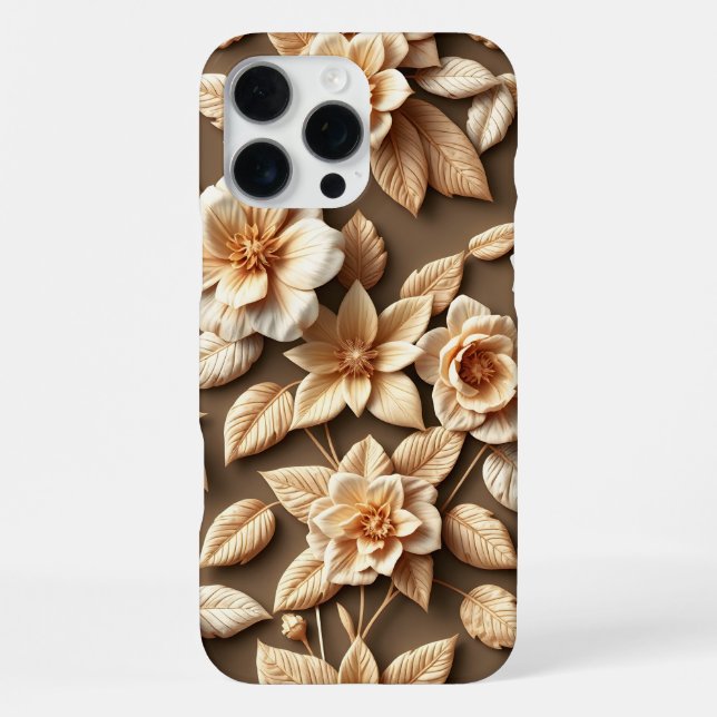 3D farbenfrohe Blume iPhone 16 Pro Max Hülle (Rückseite)