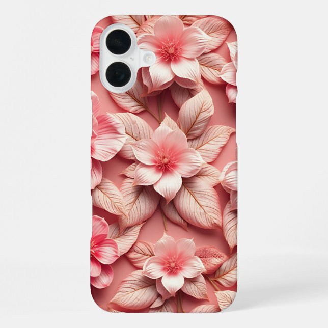 3D Farbige Blume iPhone 16 Plus Hülle (Rückseite)