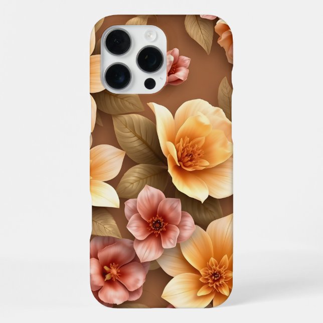 3D Farbige Blume iPhone 16 Pro Max Hülle (Rückseite)