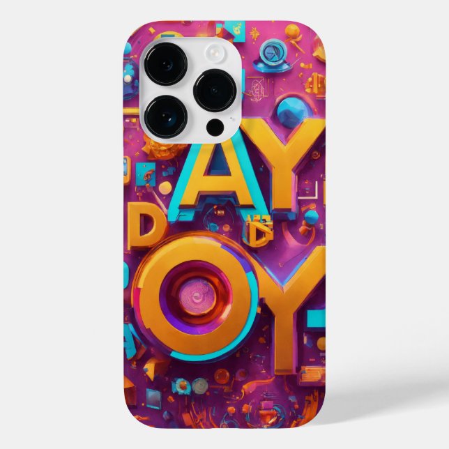 3D farbige iPhone-Fälle Case-Mate iPhone 14 Pro Hülle (Rückseite)