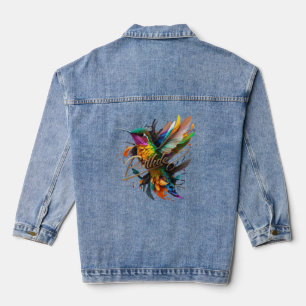 3D-Farbvogel Jeansjacke