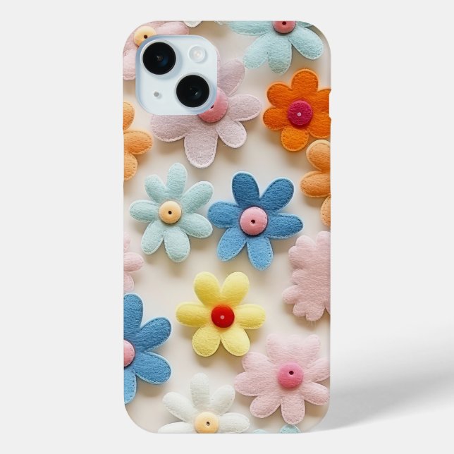 3D-Felt-Blume Case-Mate iPhone Hülle (Rückseite)