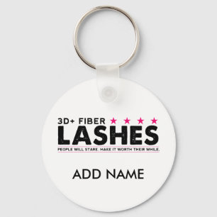 3d Fiber Lashes Personalized Keychain Schlüsselanhänger