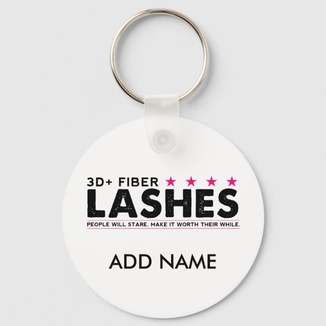 3d Fiber Lashes Personalized Keychain Schlüsselanhänger (Vorderseite)