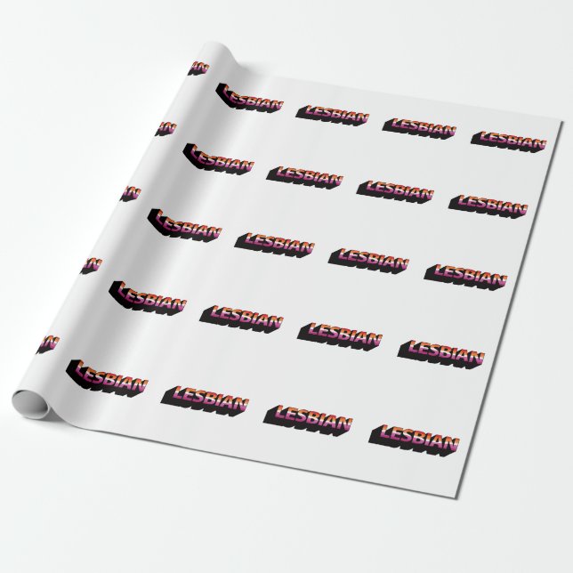 3D-Flag LESBIAN Geschenkpapier (Ungerollt)