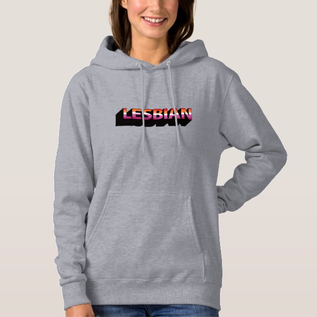 3D-Flag LESBIAN Hoodie (Vorderseite)