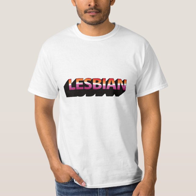 3D-Flag LESBIAN T-Shirt (Vorderseite)