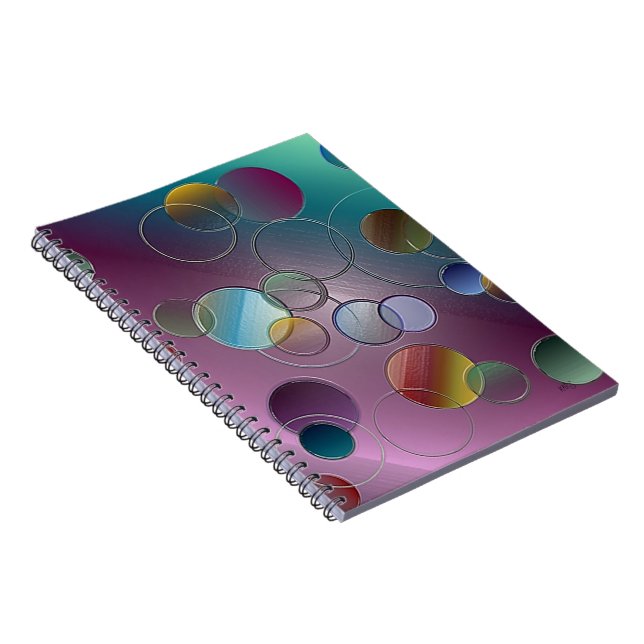 3D-Floating-Circles-Notebook Notizblock (Rechte Seite)